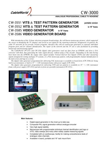 CW-35xx - CableWorld