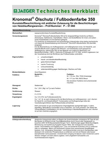 Technisches Merkblatt - Paul Jaeger GmbH & Co. KG