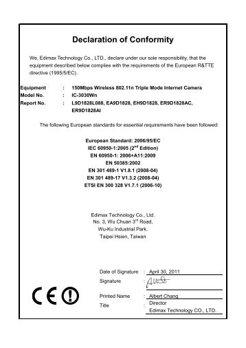 ce certificate of conformity template ce doc ic 7100 edimax ce certificate of conformity template ce doc ic 7100 edimax