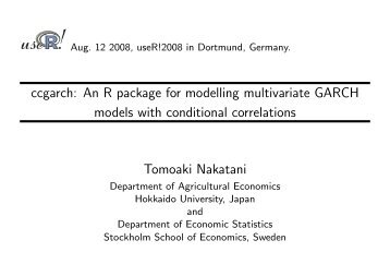 ccgarch: An R package for modelling multivariate GARCH models ...
