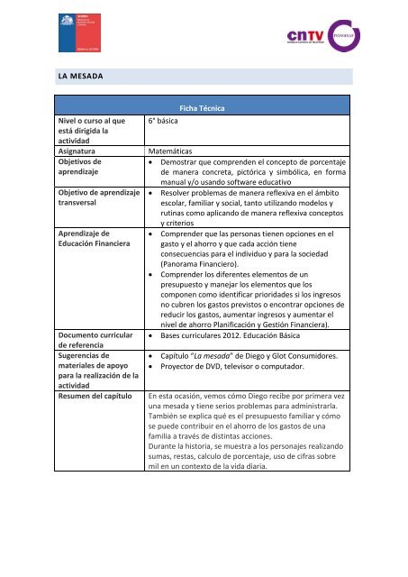 Ficha de trabajo capÃ­tulo 4 - Sernac