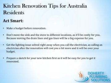 Kitchen Renovation Tips for Australia Residents