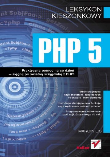 PHP 5. Leksykon kieszonkowy - Czytelnia - Helion