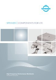 SPINNER || COMPONENTS FOR LTE - SPINNER GmbH