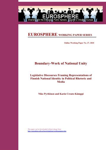 Legislative Discourses Framing Representations of Finnish National ...