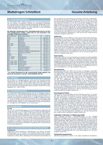 Multidrogen Schnelltest Gesamt-Anleitung - Praxisdienst