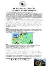 FSA Ã¥rsmÃ¶te 16-17 februari, 2013 - Svenska DjurhÃ¤lsovÃ¥rden