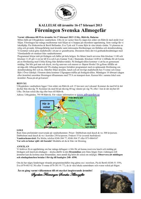 FSA Ã¥rsmÃ¶te 16-17 februari, 2013 - Svenska DjurhÃ¤lsovÃ¥rden