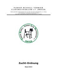 Zucht-Ordnung - Parson Russell Terrier Club Deutschland eV