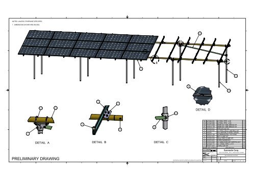 Ground Mount 3 Up System Drawing