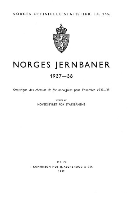 Norges jernbaner 1937-38