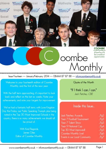 Your Coombe Monthly Live: February 2014