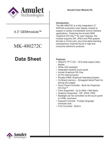MK-480272C Data Sheet - Mouser Electronics