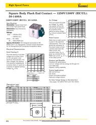 Square Body Flush End Contact Ã¢Â€Â” 1250V ... - Cooper Industries