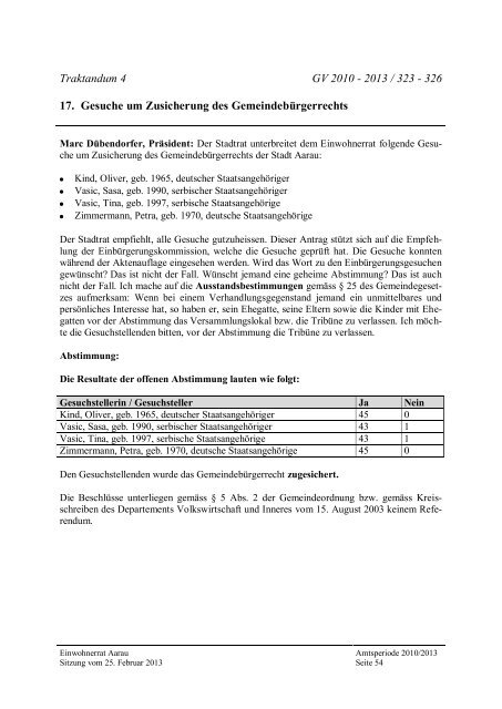 Protokoll Einwohnerrat vom 25. Februar 2013 [PDF, 371 KB] - Aarau