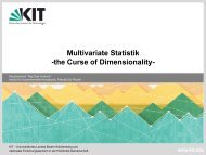 Multivariate Statistik -the Curse of Dimensionality- - Institut für ...