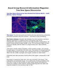 Koyal Group Research Information Magazine: Two New Space Discoveries