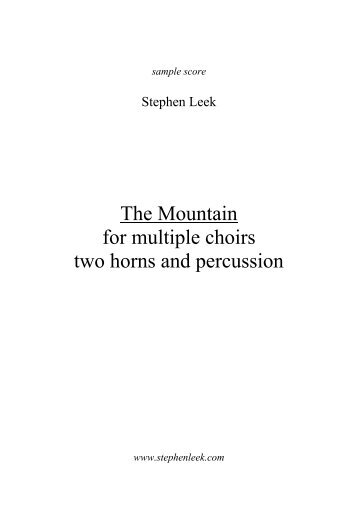 the-mountain-score-s.. - Stephen Leek