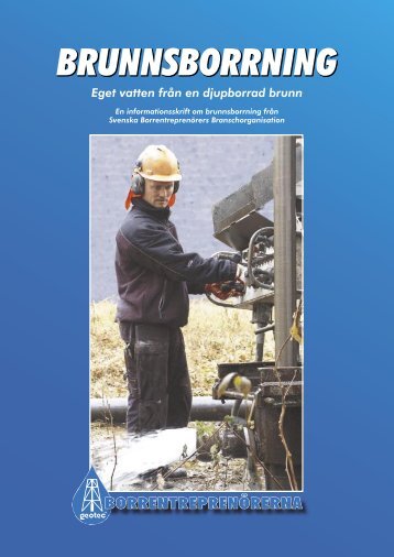 Info frÃ¥n GEOTEC 2006_Brunnsborrning - Svenskt Vatten