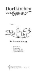 Dorfkirchensommer - Evangelische Kirche Berlin-Brandenburg ...