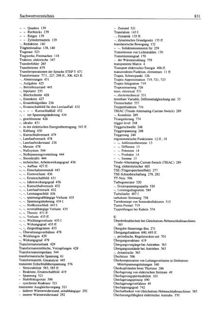 Sachwortverzeichnis - Springer