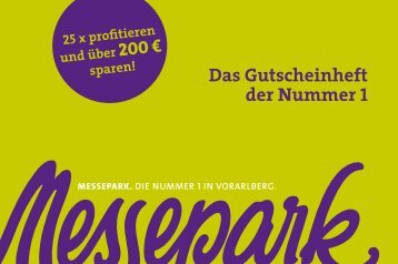 können Sie die gewünschten Gutscheine ausdrucken - Messepark