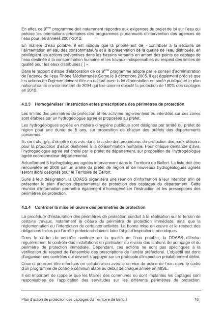 Plan d'actions de la protection des captages - ARS Franche-ComtÃ©