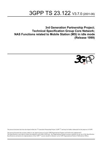 3GPP TS 23.122 V3.7.0 (2001-06)