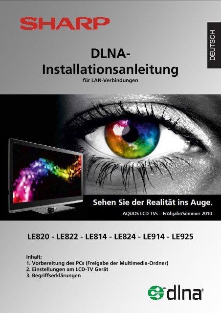 DLNA Guide - Sharp