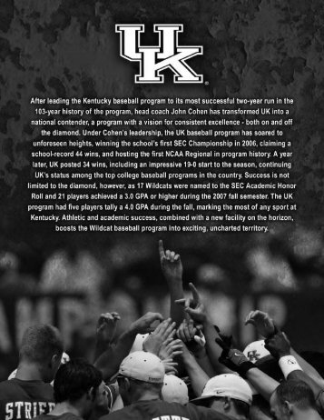 TableofContents - University of Kentucky Athletics