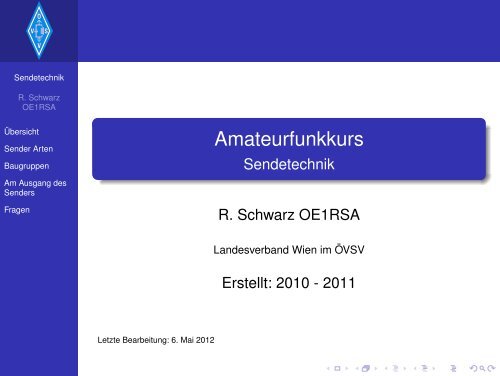 Amateurfunkkurs - Sendetechnik