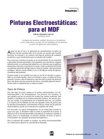 Insumos Pinturas ElectroestÃ¡ticas - Revista El Mueble y La Madera