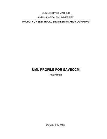 UML PROFILE FOR SAVECCM - Research