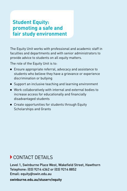 How can Student Services help you? - Swinburne University of ...
