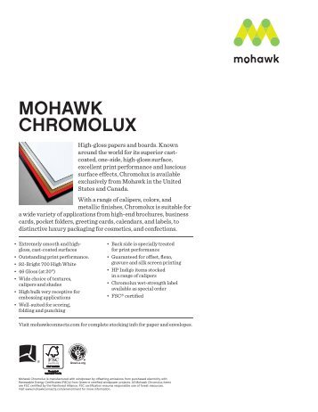 Mohawk Chromolux Information Sheet - MohawkConnects.com
