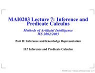 MAI0203 Lecture 7: Inference and Predicate Calculus Methods of ...