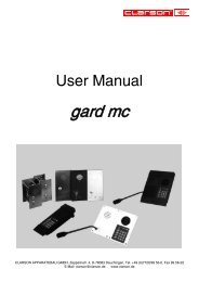 User Manual - CLARSON APPARATEBAU GMBH