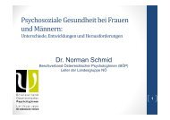 Psychosoziale Gesundheit bei Frauen und Männern, Vortrag Schmid