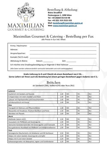 Fax Bestellformular - Sotour