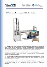 TriFlow Low Flow Liquid Calibrator System - TrigasFI GmbH