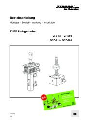 Betriebsanleitung ZIMM Hubgetriebe | 1.2 - DE