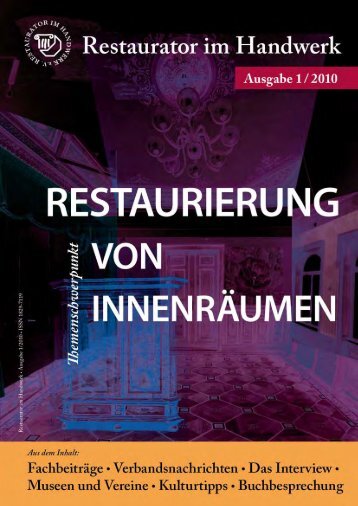 Restaurator im Handwerk â Ausgabe 1/2010 - Kramp & Kramp