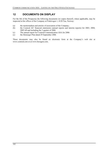 English version - Hexagon Composites ASA