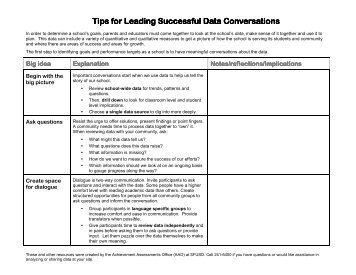 Tips for Successful Data Conversation