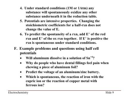 Electrochemistry