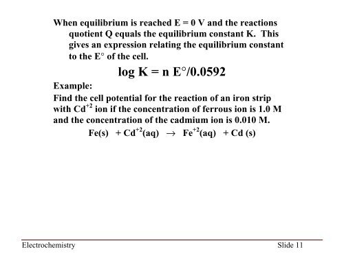 Electrochemistry