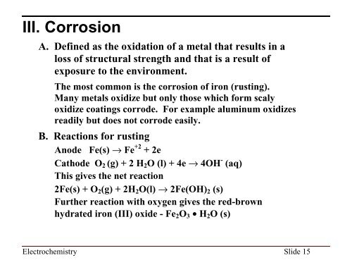 Electrochemistry