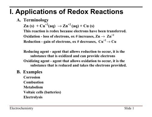 Electrochemistry