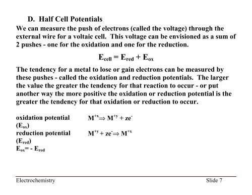 Electrochemistry