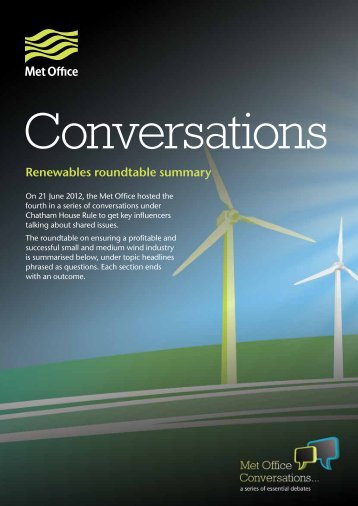 Renewables roundtable summary (PDF, 352 kB) - Met Office